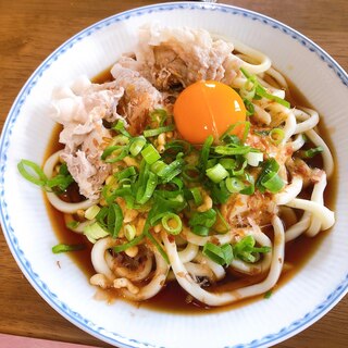 冷しゃぶ乗せ！とろたまうどん